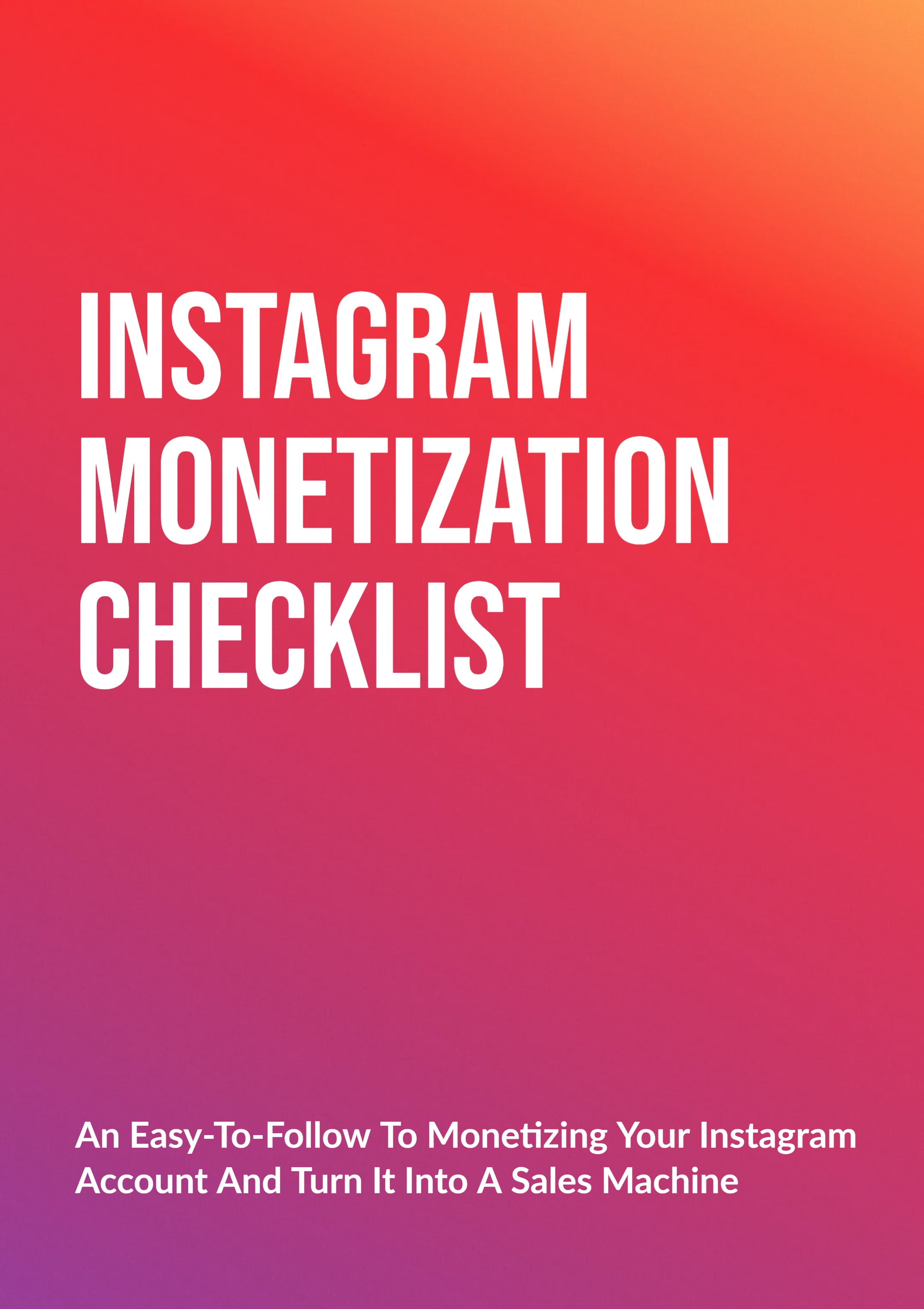 Instagram Monetization Checklist